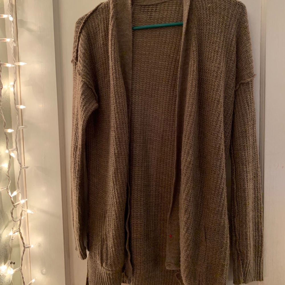Dark tan cardigan